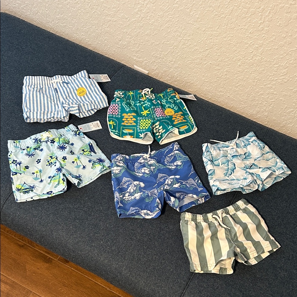 NWT Variety Set of 6 Boys' Patterned Swim Shorts